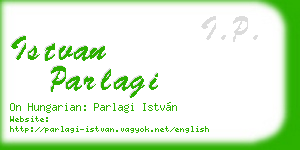 istvan parlagi business card