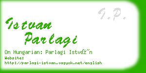 istvan parlagi business card